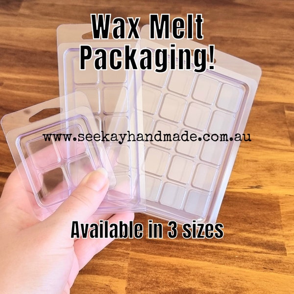 Wax Clam EMPTY clamshell for wax melts snap bar packaging Australian seller 10 cell wholesale bulk 10 cavity clams for wax sample Recyclable