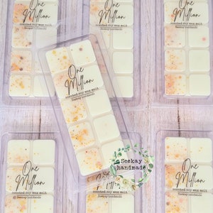 Wax melts One Million soy wax melt strong scented australian seller top selling samples snap bars clamshells gift ideas