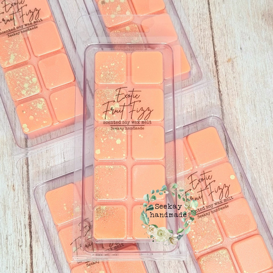 Wax Melts Exotic Fruit Fizz Soy Wax Melt Strong Scented Aroma Bars
