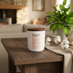 Scented Candle Baby Powder scented Wood Wick Soy Candle handmade long lasting strong scented