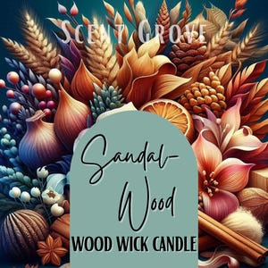 Sandalwood scented Wood Wick Soy Candle strong scented handmade aussie seller local top best selling natural vegan non toxic scent