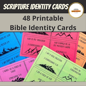 Identity in Christ Verses, Scriptures for Identity, Sunday School, Church Resource, Devotional, Christian Education, Homeschool Ideas, Bible