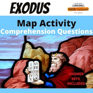 Kartierung Exodus, Exodus Kartenaktivität, israeliten Reise durch die Wildnis, Bibelkarte Aktivität, Israel in Exodus Kartenaktivität, Bibelkarte