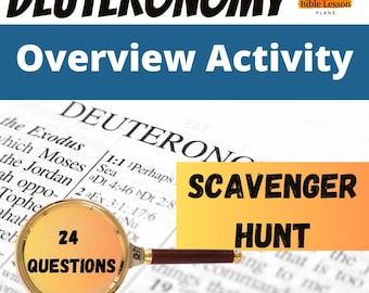 Deuteronomy Scavenger Hunt Activity: Bible Lesson (PDF)