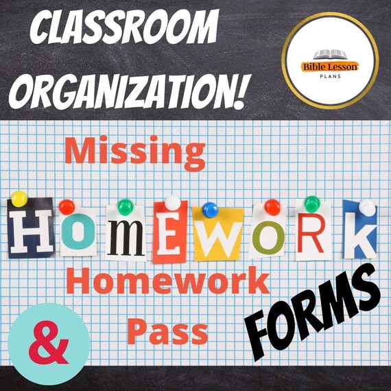 Homework Forms Missing Homework Homework Pass Classroom - Etsy