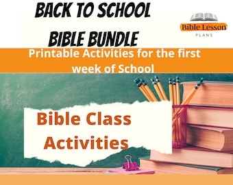 Back To School Bible Class Bundle: Printable Activities (PDF)