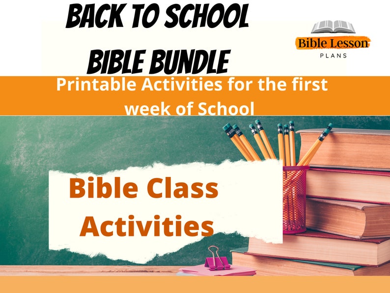 Back to School Bundle Bible Activities, Sunday School Teacher