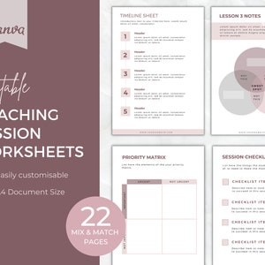 Coaching Worksheet Template | Course Workbook Editable | Coaching Tools | Printable Coach Worksheet Design | Online Course Worksheets