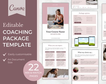 Modello di prezzi per programmi di coaching / Canva, guida di 22 pagine (download digitale)