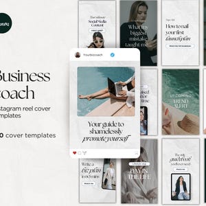 Business Coach Instagram-reelcovers, canvasjablonen (digitale download)