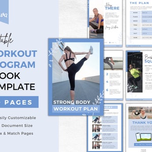 Fitness eBook Template | Workout Plan eBook Template | Fitness Coach Template | Canva eBook Template