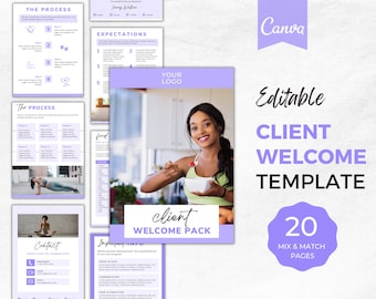 Fitness Client Onboarding Template | Canva Welcome Pack (Digital Download)