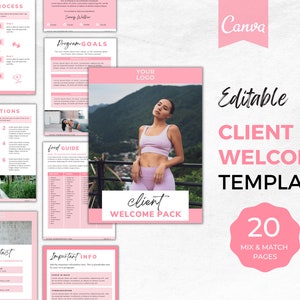 Fitness Nutrition Client Welcome Pack | Client Onboarding | Fitness Canva Template