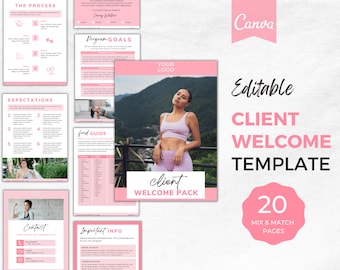 Fitness Client Welcome Pack | Canva Editable Template (A4/Letter)