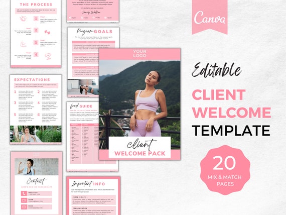 Fitness Client Welcome Pack | Canva Editable Template (A4/Letter)