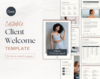 Wellness Client Welcome Kit | Canva eBook Template (Digital Download)