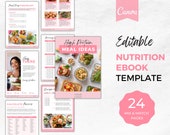 Nutrition eBook Canva Template | Meal Plans, Recipes (Digital Download)