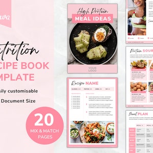 Nutrition Meal Plan eBook Template Canva | Fitness Nutrition eBook | Health Coach Template | Nutrition Recipe eBook Canva Template