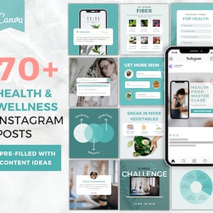 Health Wellness Instagram Templates | Fitness Nutrition Coach Instagram Templates | Canva Instagram