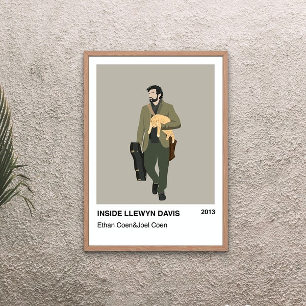 Inside Llewyn Davis | art poster, minimal movie poster, movie mania collection, printable art poster&card, home Decor