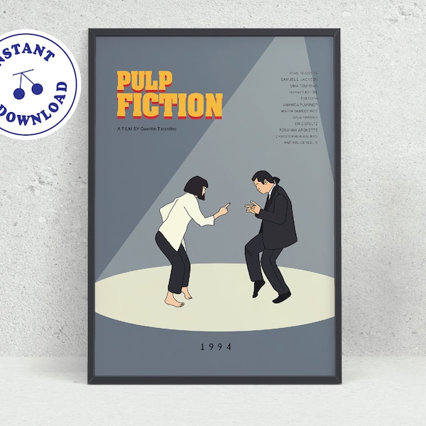 Pulp fiction movie poster | Quentin Tarantino | alternative film poster - minimalist movie poster