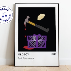 Oldboy movie art | Park Chan-wook film poster - INSTANT DOWNLOAD - movie mania - minimalist movie poster