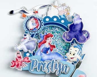Ariel cake topper|Little Mermaid cake topper|Under the Sea cake topper||Mermaid cake topper|Kiss the Girl cake topper| Ursula cake topper