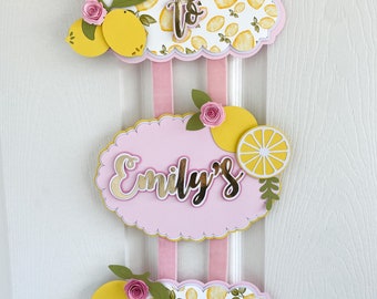 Lemon theme door sign|Lemon baby shower party decor| Lemon theme welcome sign