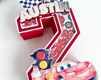 Shaker Disney Cars 3D Number| Lightning McQueen 3D letter