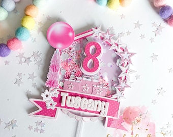 Star Girl cake topper|Girls Star party|Star birthday decorations|Pink Star Girl|Pink Girly cake topper