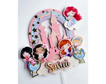 Princess Castle Cake Topper|Princess Cake topper|Castle Cake Topper|Disneyland cake topper|Disney castle cake topper