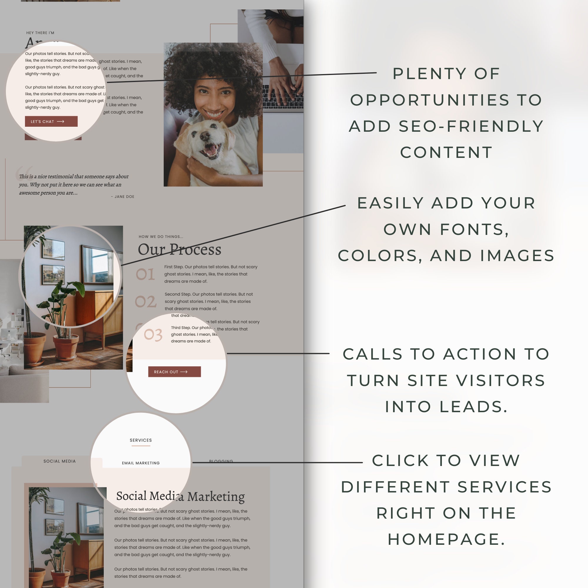 WEBSITE DESIGN Bold Feminine DIY Website Template for - Etsy Canada
