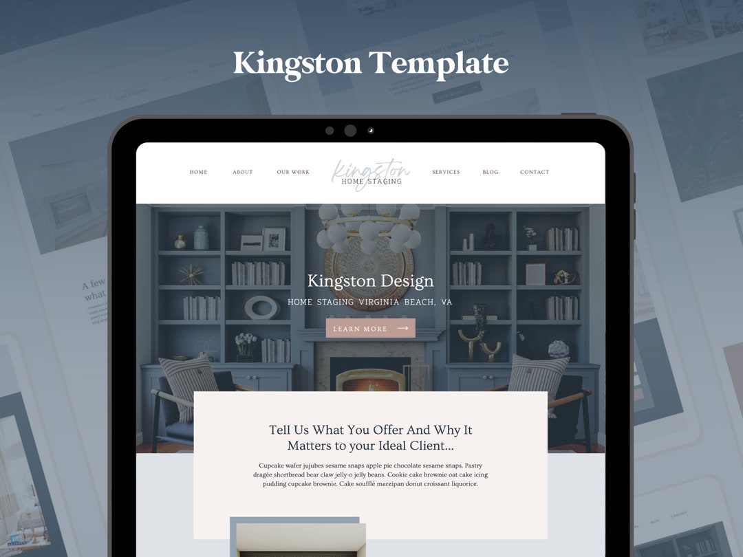 Modern INTERIOR DESIGN site Template Real Estate/home Staging 