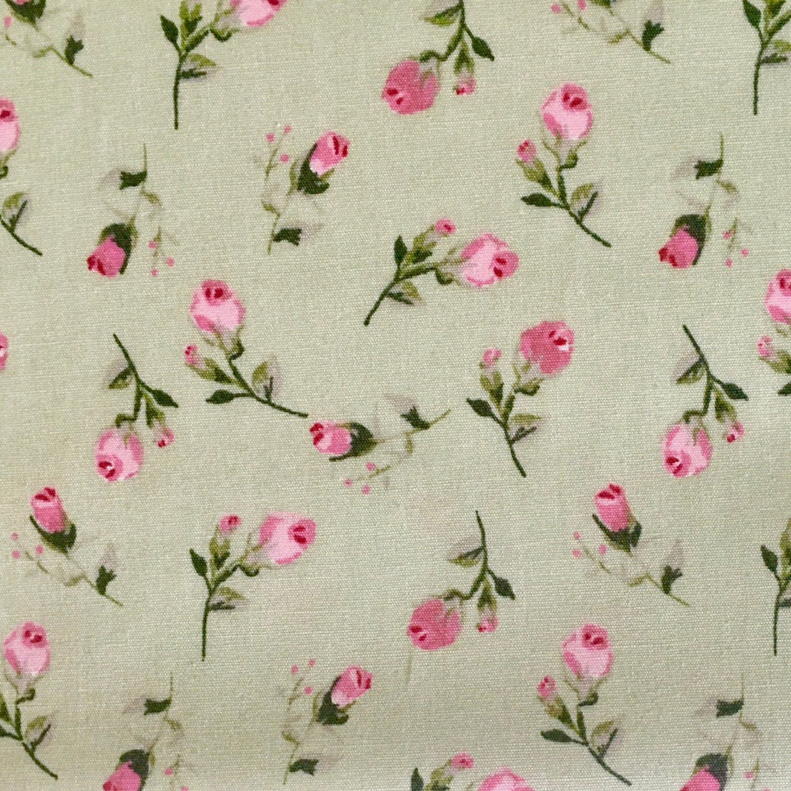 Cotton Rosebud Fabric Rose and Hubble Cotton Popeline. Etsy