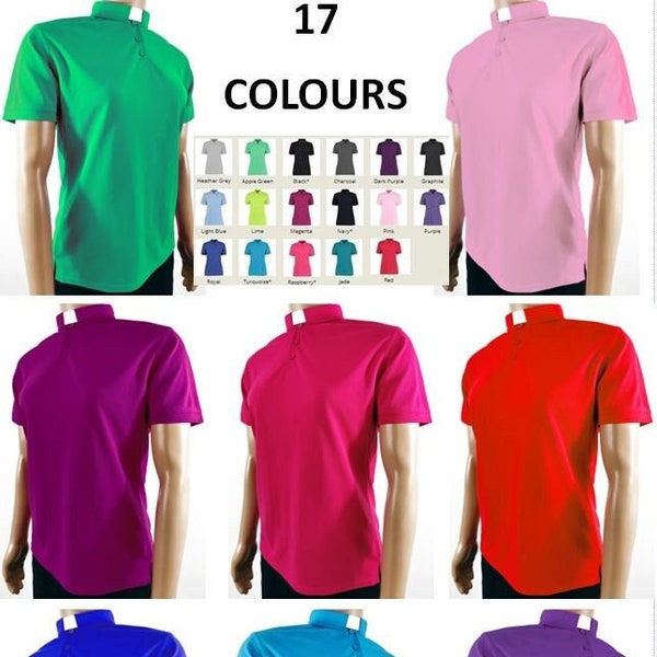 Ladies "Superior" Quality Tab Collar Clerical shirt / Luxury Clergy shirt Polo Style - 18 colours
