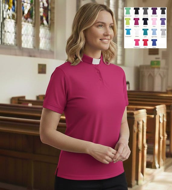 Luxurious Ladies Clergy Shirt – Superior Superwash & easy-care fabrics, 18 Colors