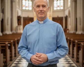 Männer Hemd, Tunnel-Kragen, Hemden aus der Kollektion Upcycling