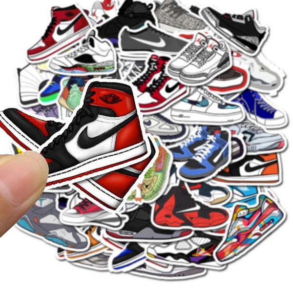 Sneaker Stickers for Water Bottles, laptop, planner sticker, Vinyl Decal, Waterproof,Perfect for Laptop