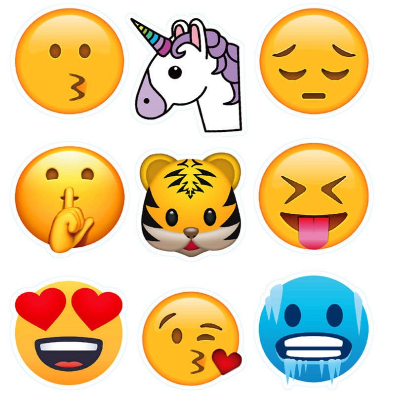 8 Emoji Stickers Laptop Sticker Planner Sticker Vinyl Decal Etsy