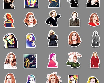 10 Adele Vinyl Stickers for Water Bottles, laptop sticker, planner sticker, Vinyl Decal