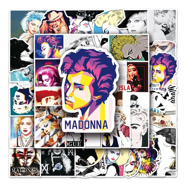 5 Madonna Vinyl Stickers for Water Bottles, laptop sticker, planner sticker, Vinyl Decal