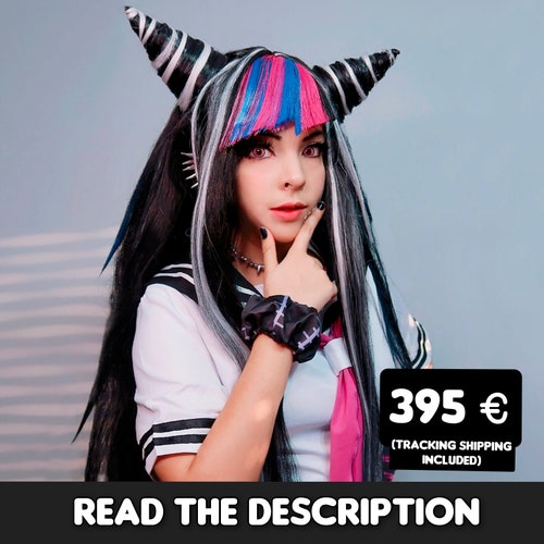 Pink junko cosplay wig ? Junko Enoshima Cosplay Wig – Long Pink Twin-Tail Anime Wig  main image 2