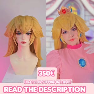 Princess Peach Wig for Cosplay by ORDER! [ Super Mario Bros] Peluca por encargo / Wig Commission [Read the Description]