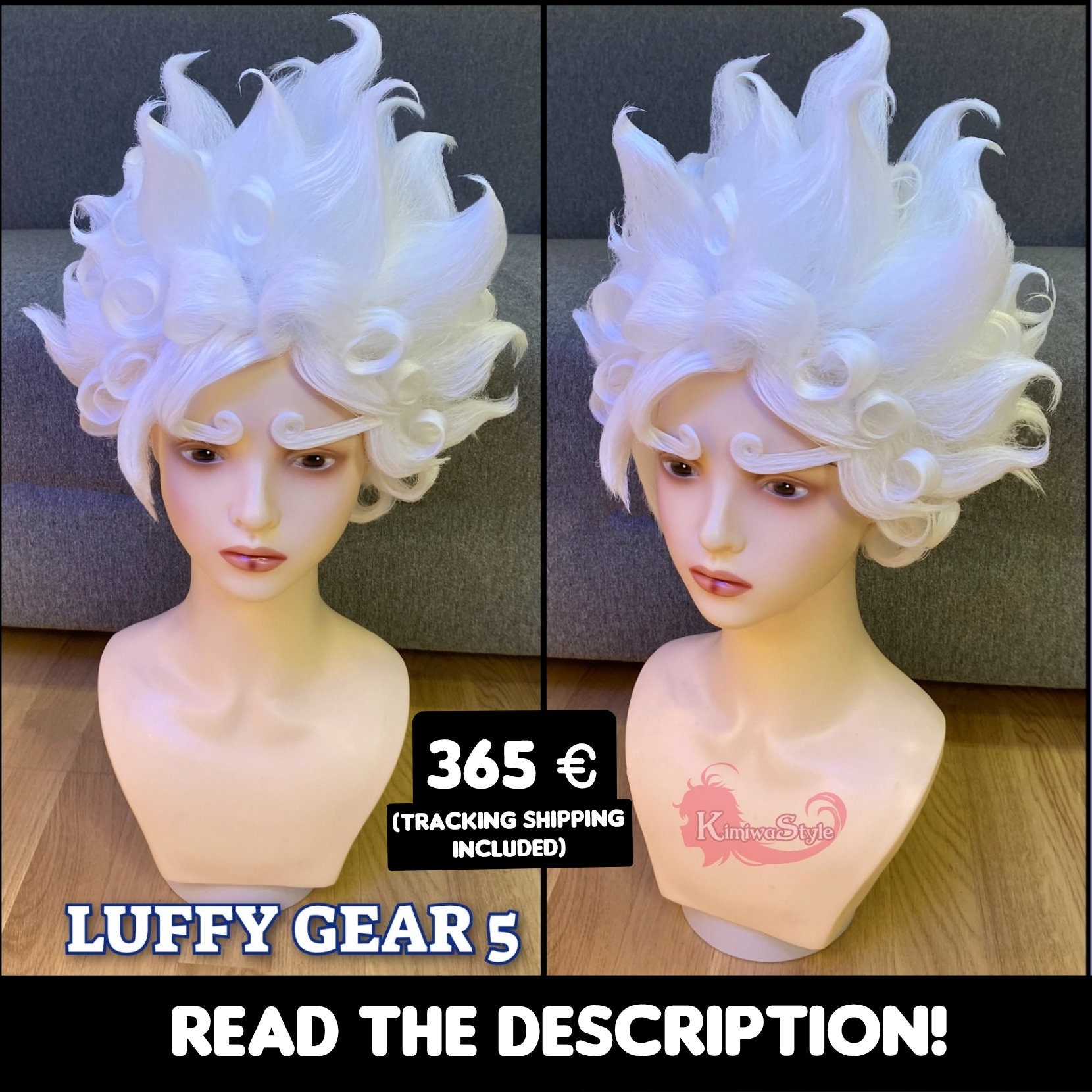 INFO Luffy Gear 5 Wig by Order for Cosplay INFO ONLY [ One Piece ] Peluca por encargo / Wig Commission [Read the Description] cosplay wig