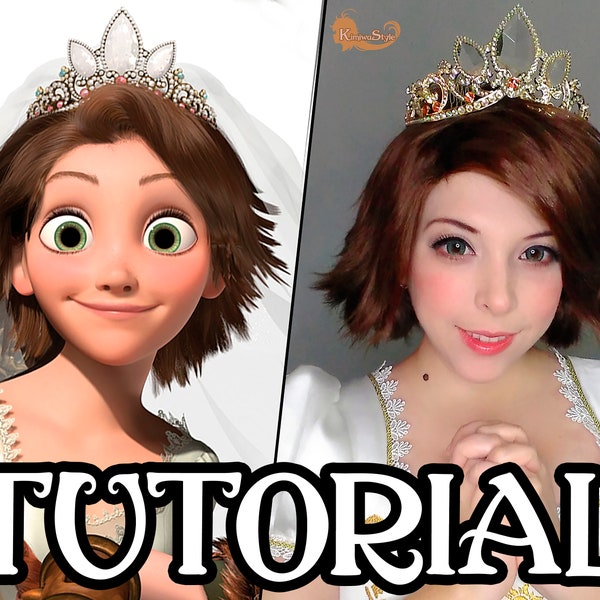 Rapunzel short Wig TUTORIAL  from Disney Tangled for princess costume cosplay (party,dress,birthday,christmas,present,gift,carnival)