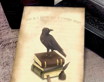 Like a Writing Desk 5x7 Art Print • Kawaii and Gothic Aesthetic Art • Cute Wall Art Print