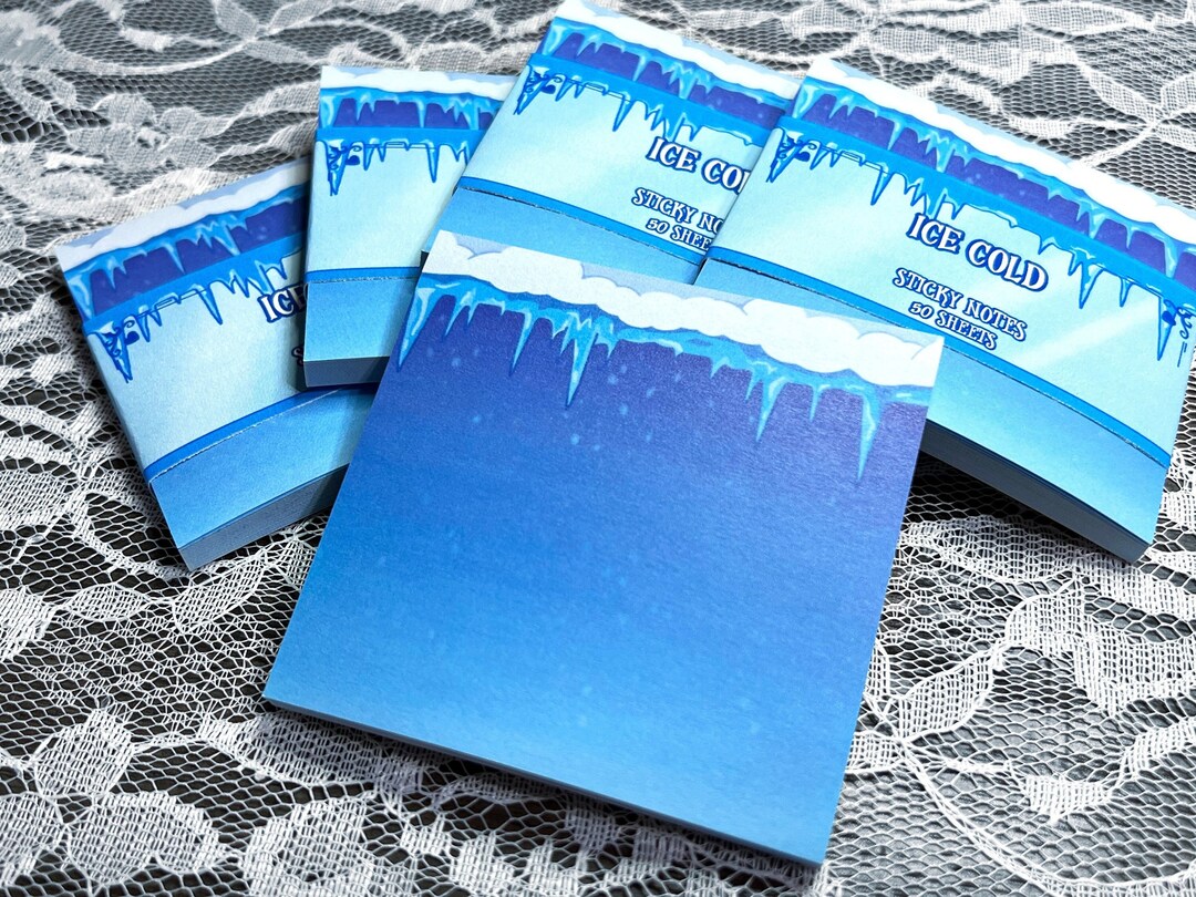 Cold Front Sticky Notes Ice Cold Sticky Note Pad • Kawaii and Gothic Aesthetic Stationery ...