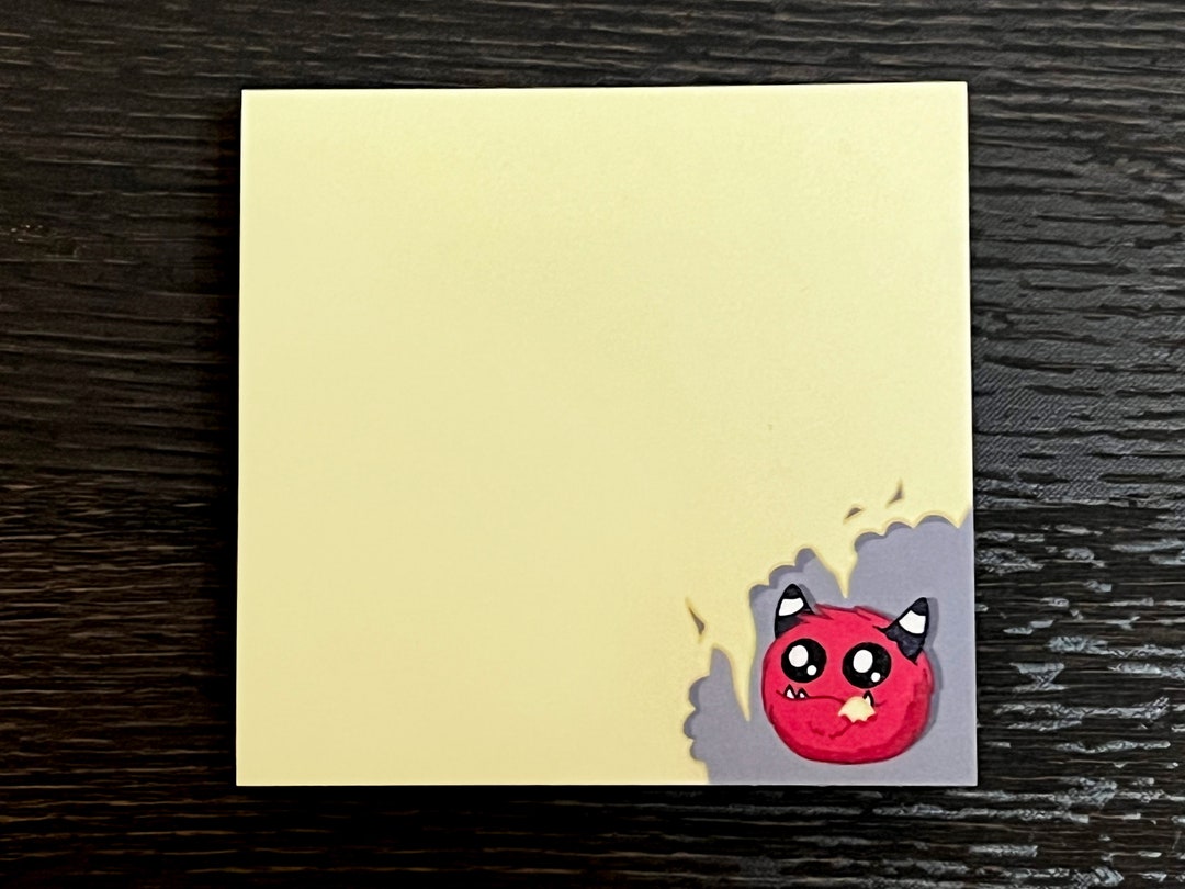 Note Muncher Cute Sticky Note Pad • Kawaii and Gothic Aesthetic ...