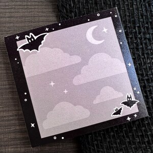 Twinkle Twinkle Little Fladdermus Söt anteckningsblock • Kawaii och gotiskt estetiskt brevpapper • Söt anteckningsblock och skrivbordstillbehör bild 5