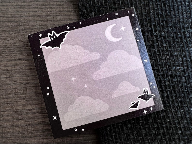 Twinkle Twinkle Little Fladdermus Söt anteckningsblock • Kawaii och gotiskt estetiskt brevpapper • Söt anteckningsblock och skrivbordstillbehör bild 5